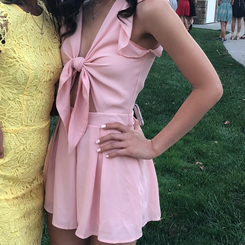Flowy Tie Front Romper